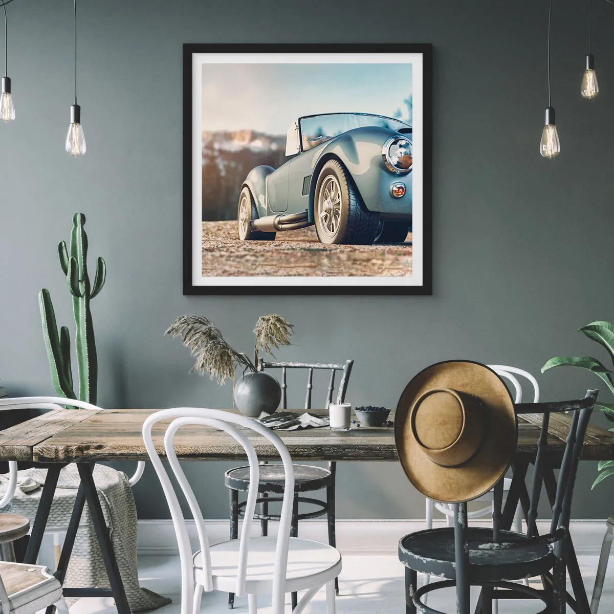 Poster in black frame - Styel Is What Counts - 40x40 cm