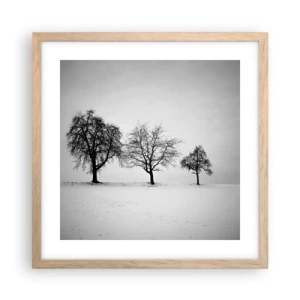 Poster in light oak frame - What Are They Dreaming About? - 40x40 cm