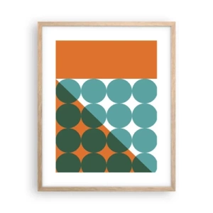 Poster in light oak frame - Upwards and Diagonally - 40x50 cm