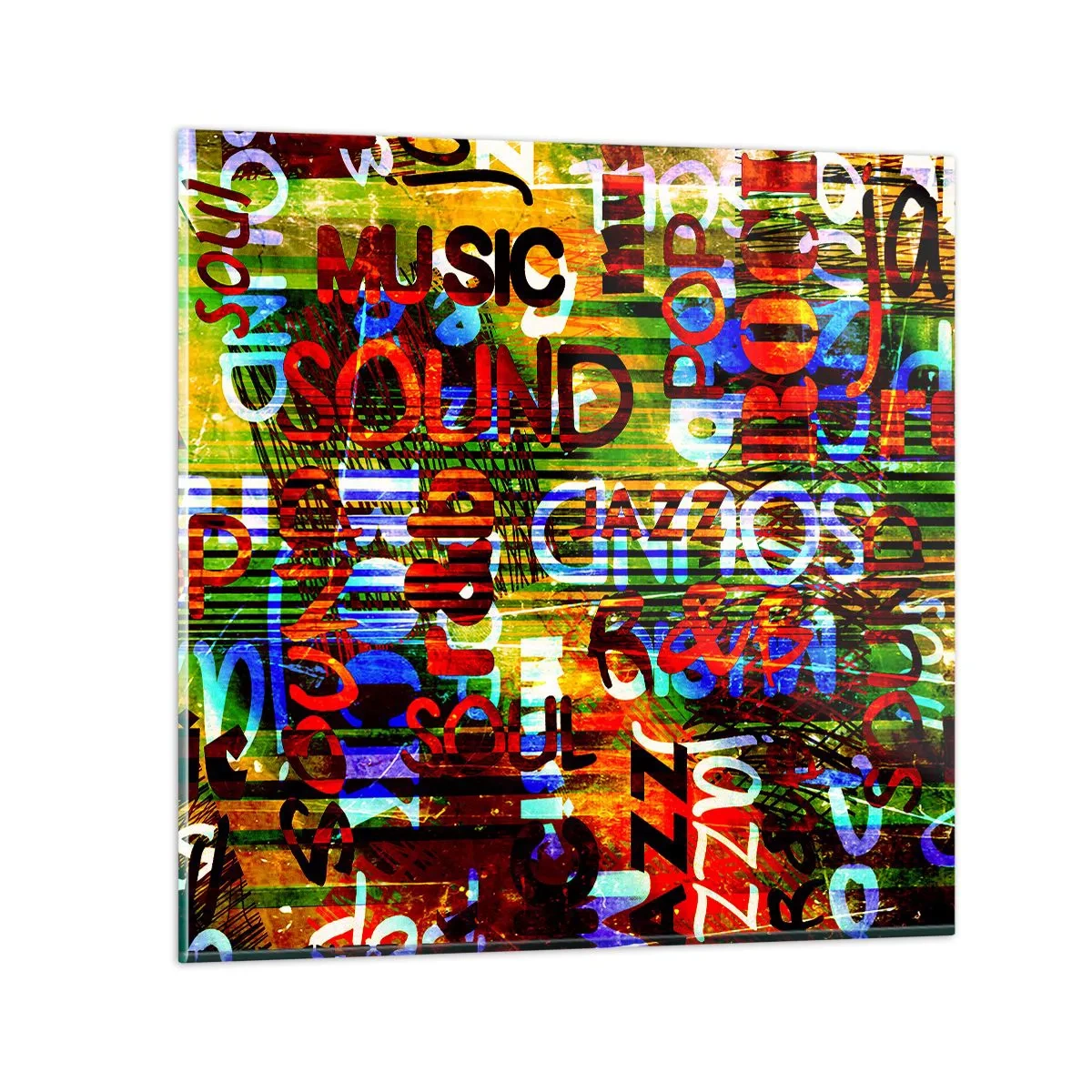 Glass picture - All Colours of Sound - 70x70 cm