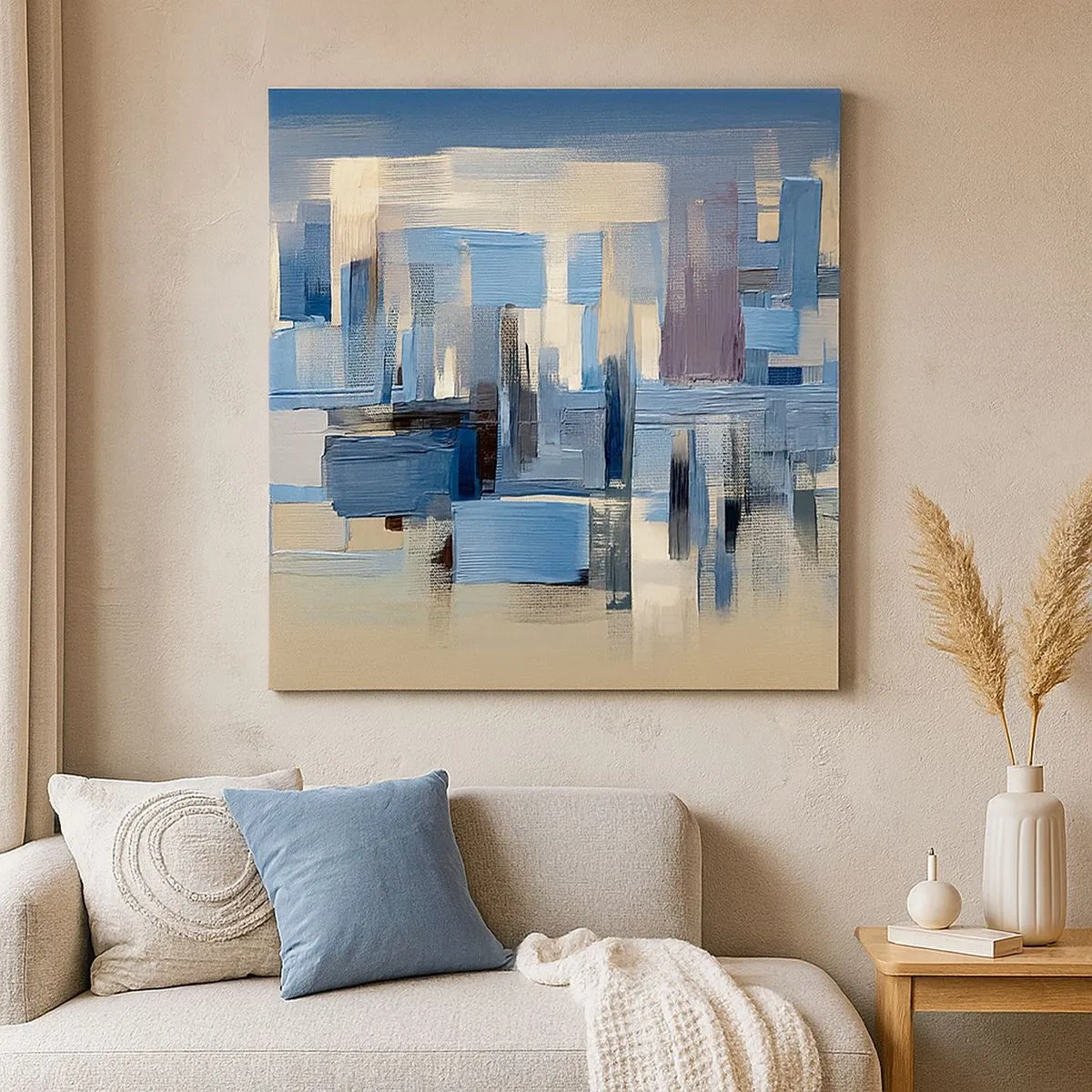 Canvas picture - Blue Construction - 30x30 cm