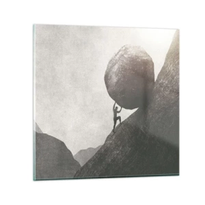 Glass picture - I Believe against Hope - 60x60 cm