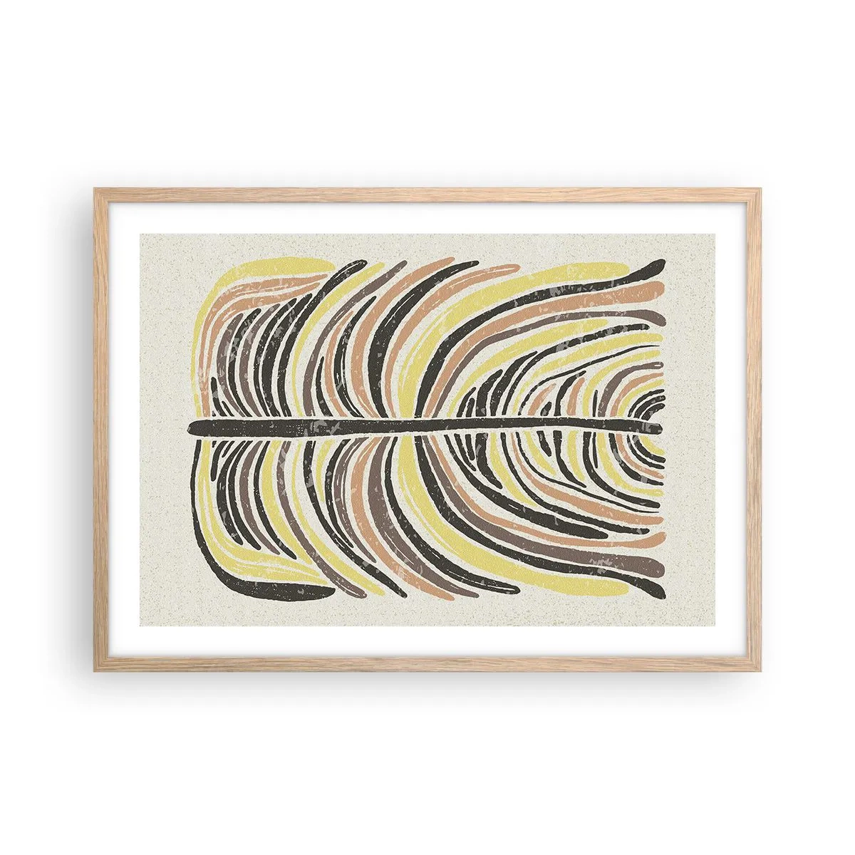 Poster in light oak frame - Abstract: Life to the Full - 70x50 cm