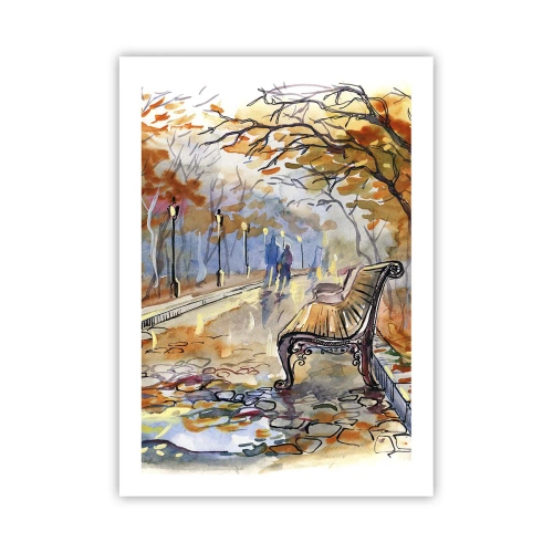 Poster - Walking together into Autumn - 50x70 cm