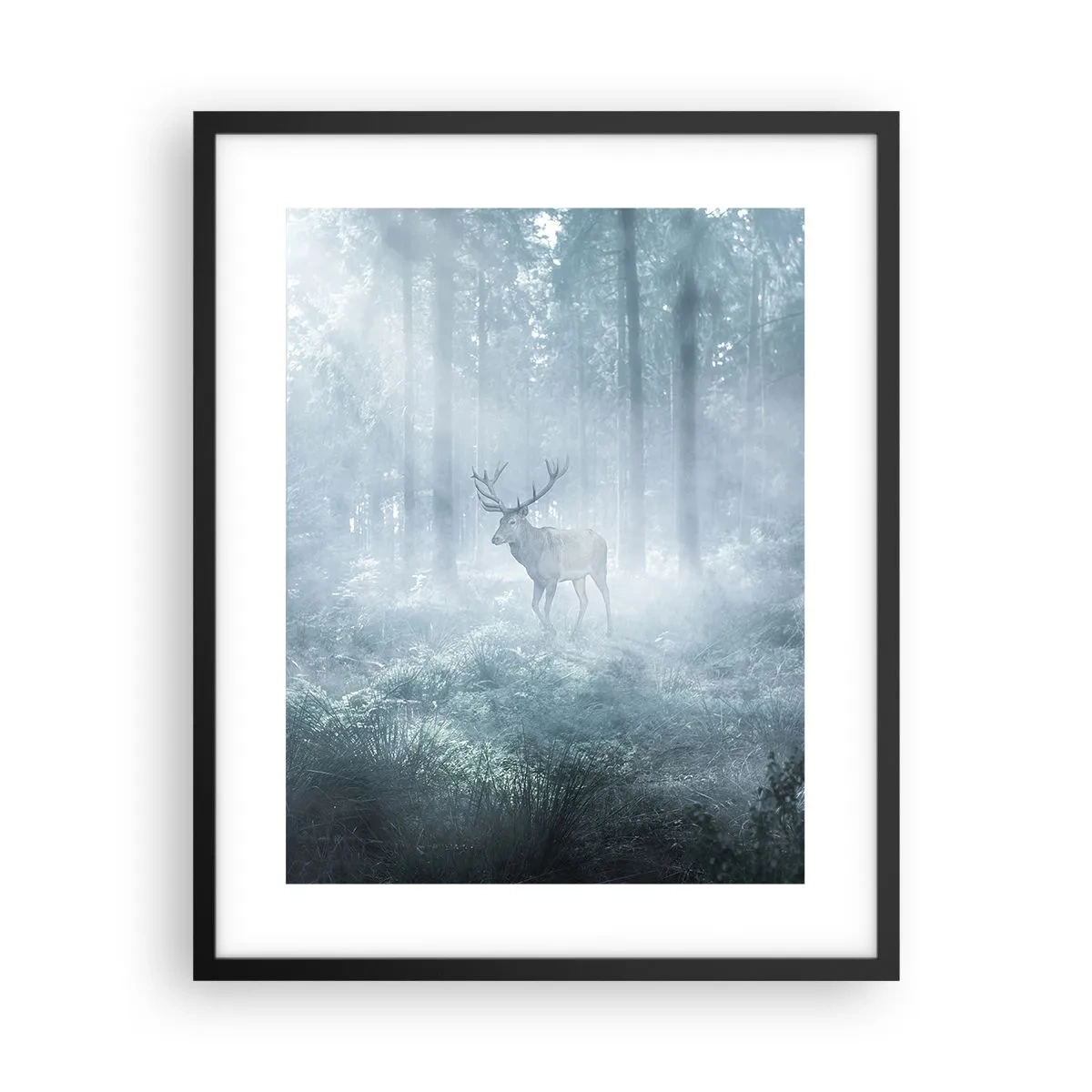 Poster in black frame - Morning Round of the Estate - 40x50 cm