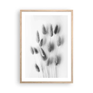 Poster in light oak frame - Her Softness Grass - 50x70 cm