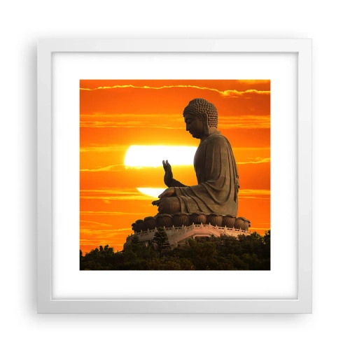 Poster in white frmae - Facing the World - 30x30 cm