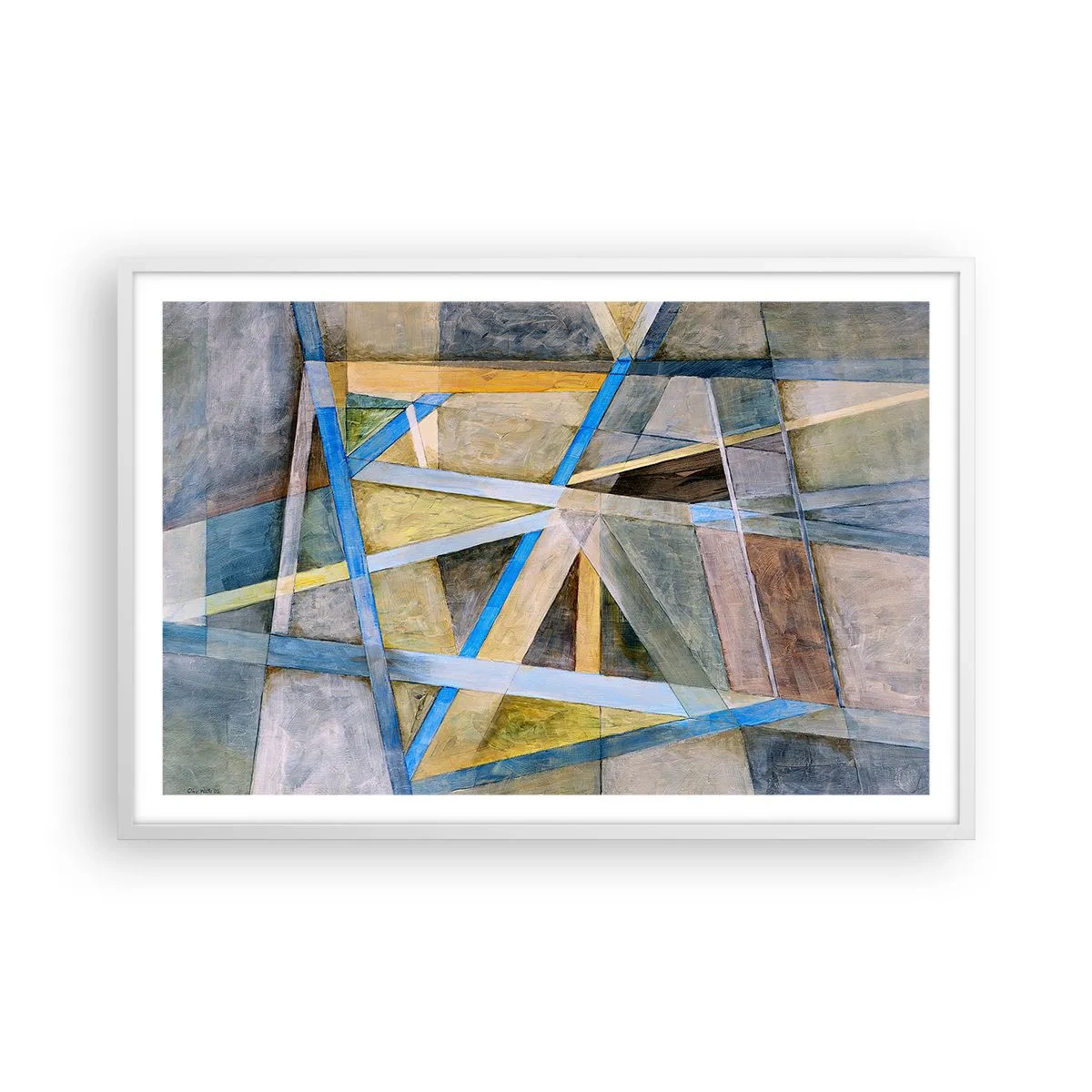 Poster in white frmae - Straight Or Slanted? - 91x61 cm