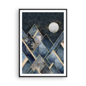 Poster in black frame - Geometrical Landscape - 70x100 cm
