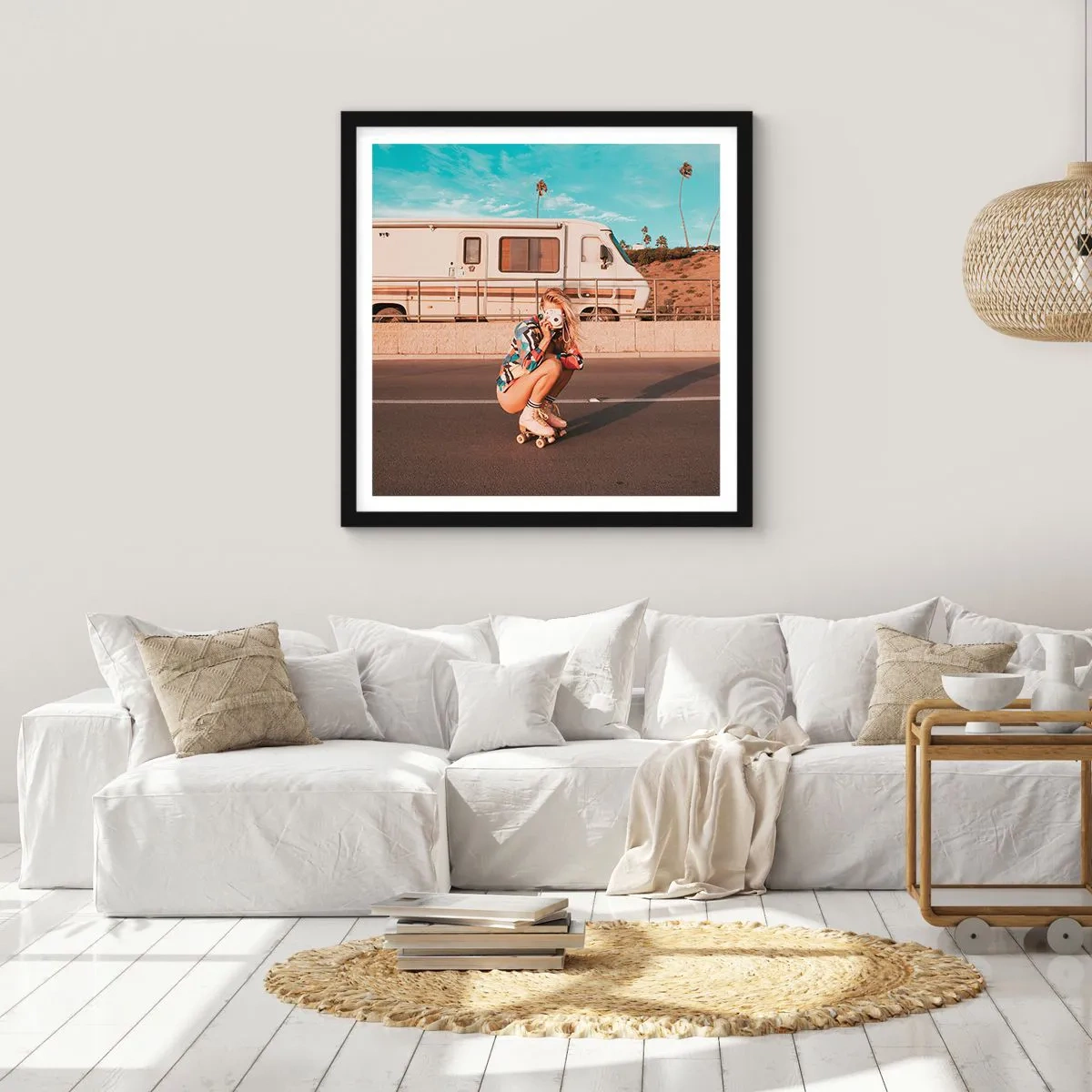 Poster in black frame - Smile, Please! - 50x50 cm