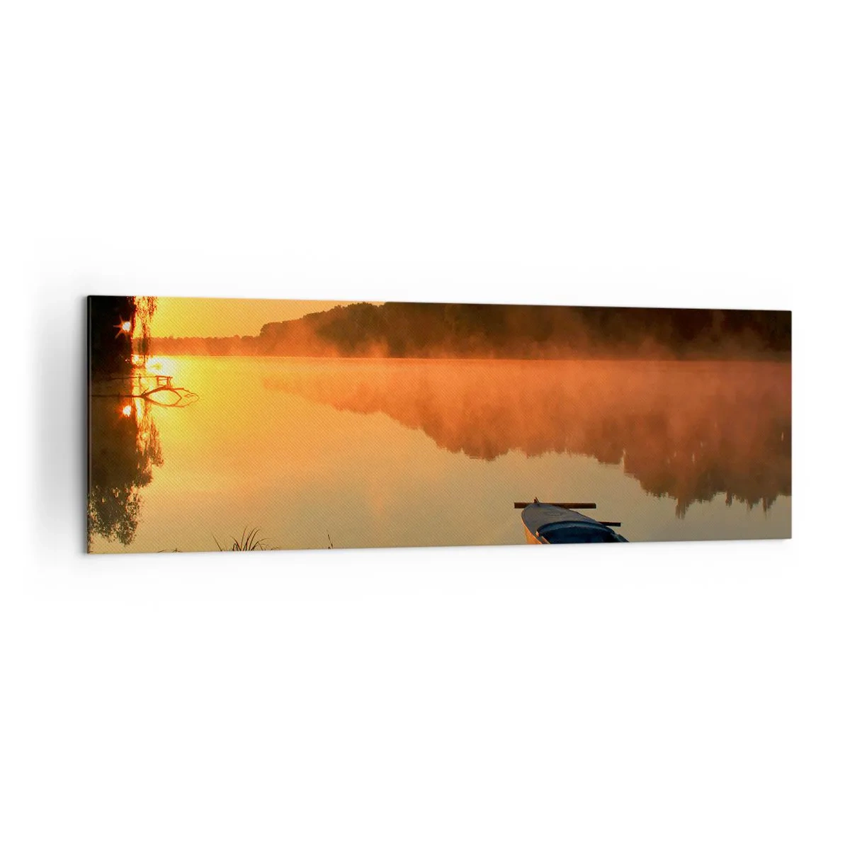 Canvas picture - Sunrise by a Mirror-like Water - 160x50 cm