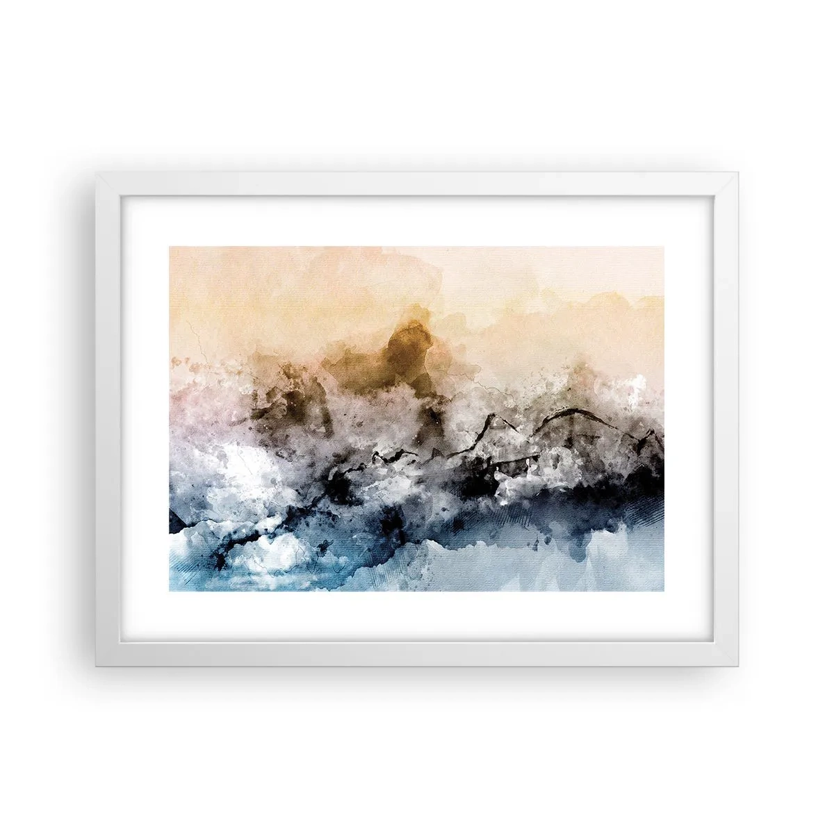 Poster in white frmae - Drowned in Fog - 40x30 cm