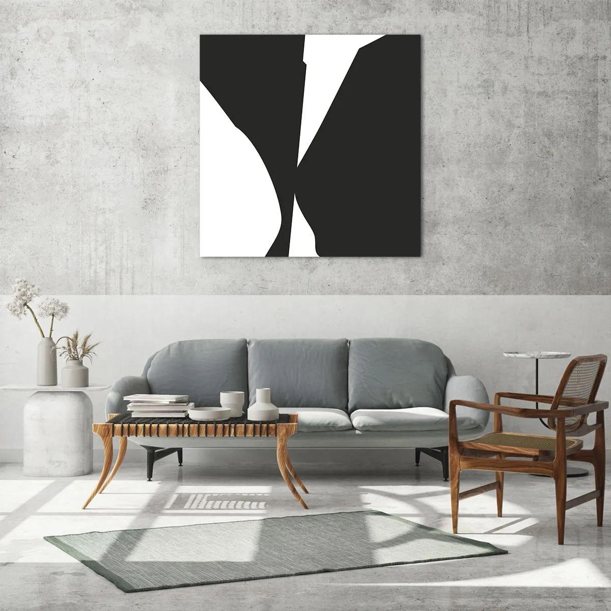 Glass picture - Positive - Negative - 60x60 cm