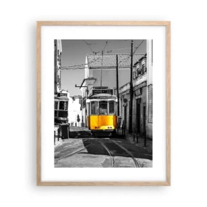 Poster in light oak frame - Spirit of Lisbon - 40x50 cm
