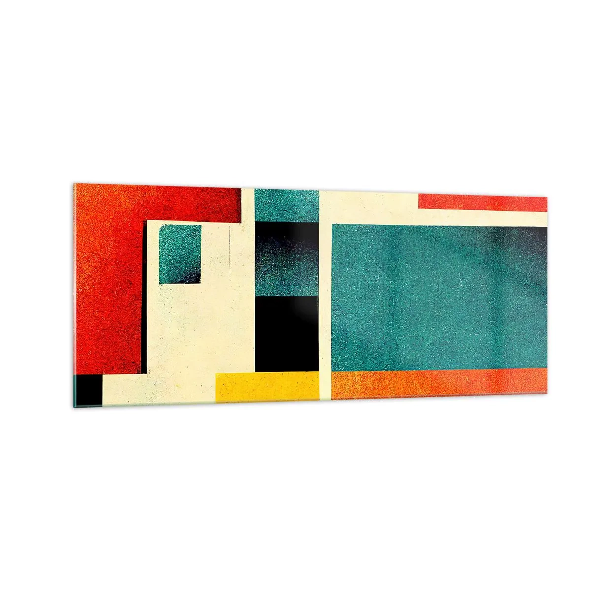 Glass picture - Geometric Abstract - Good Energy - 100x40 cm