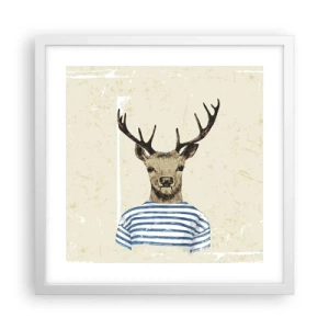 Poster in white frmae - Becaue I Like Striped T-Shirts - 40x40 cm