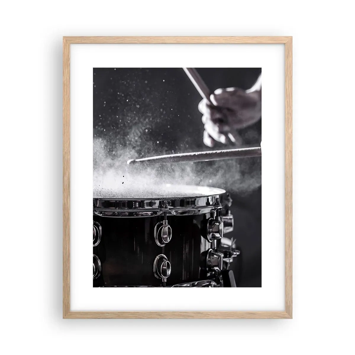 Poster in light oak frame - Pulse of Music - 40x50 cm