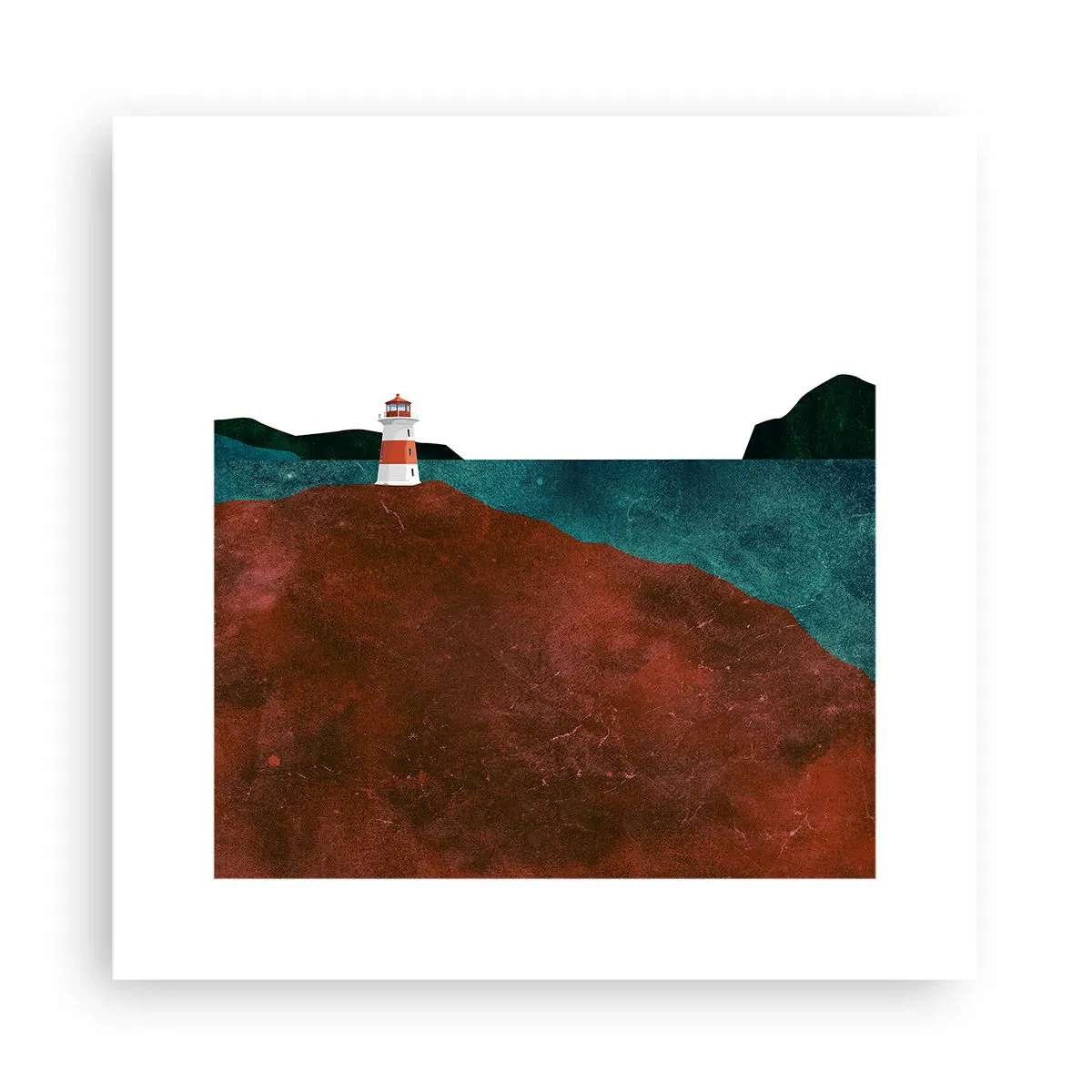 Poster - Gazing at the Sea - 30x30 cm