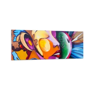 Glass picture - Touching with a Colour - 140x50 cm