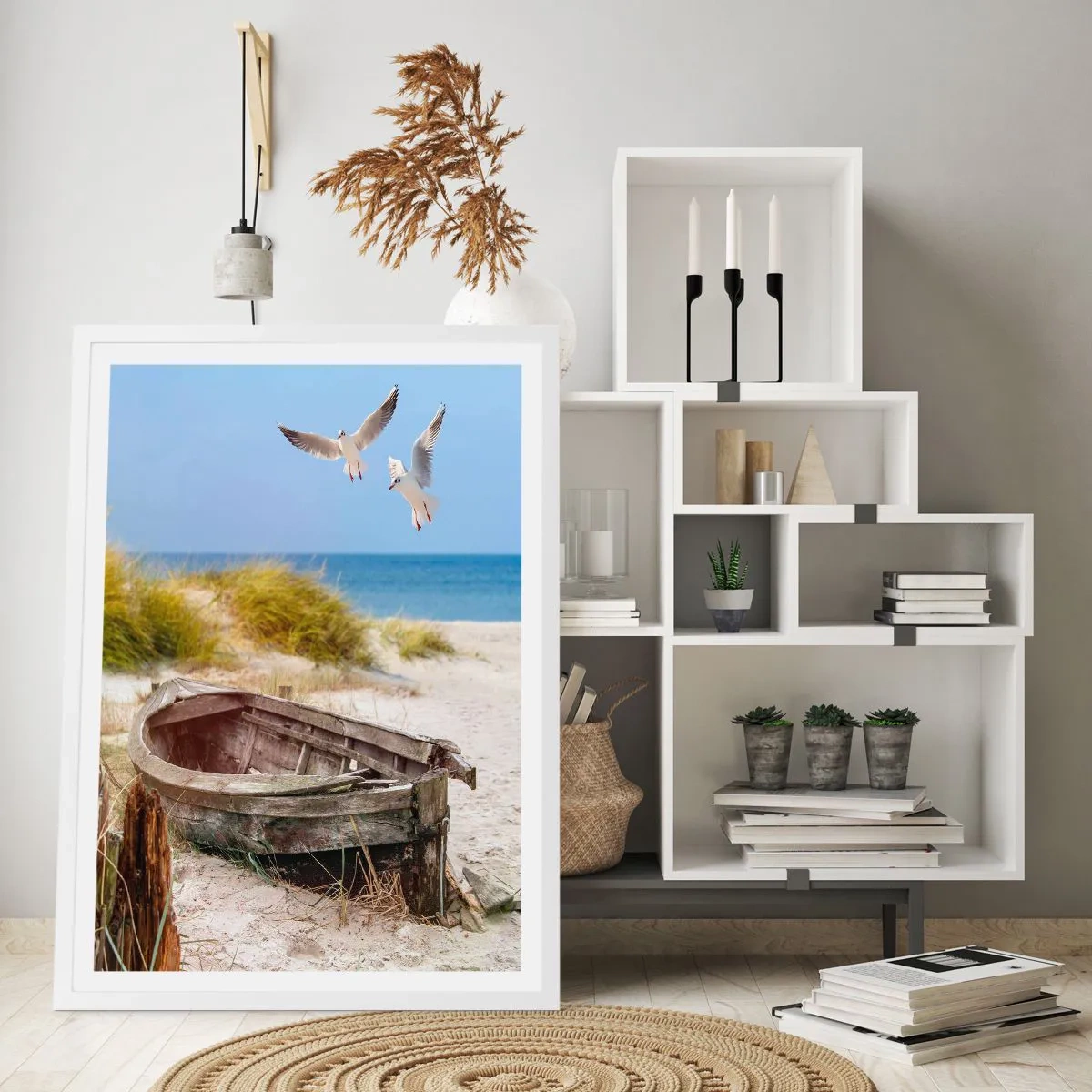 Poster in white frmae - Bathed in the Sun - 40x50 cm