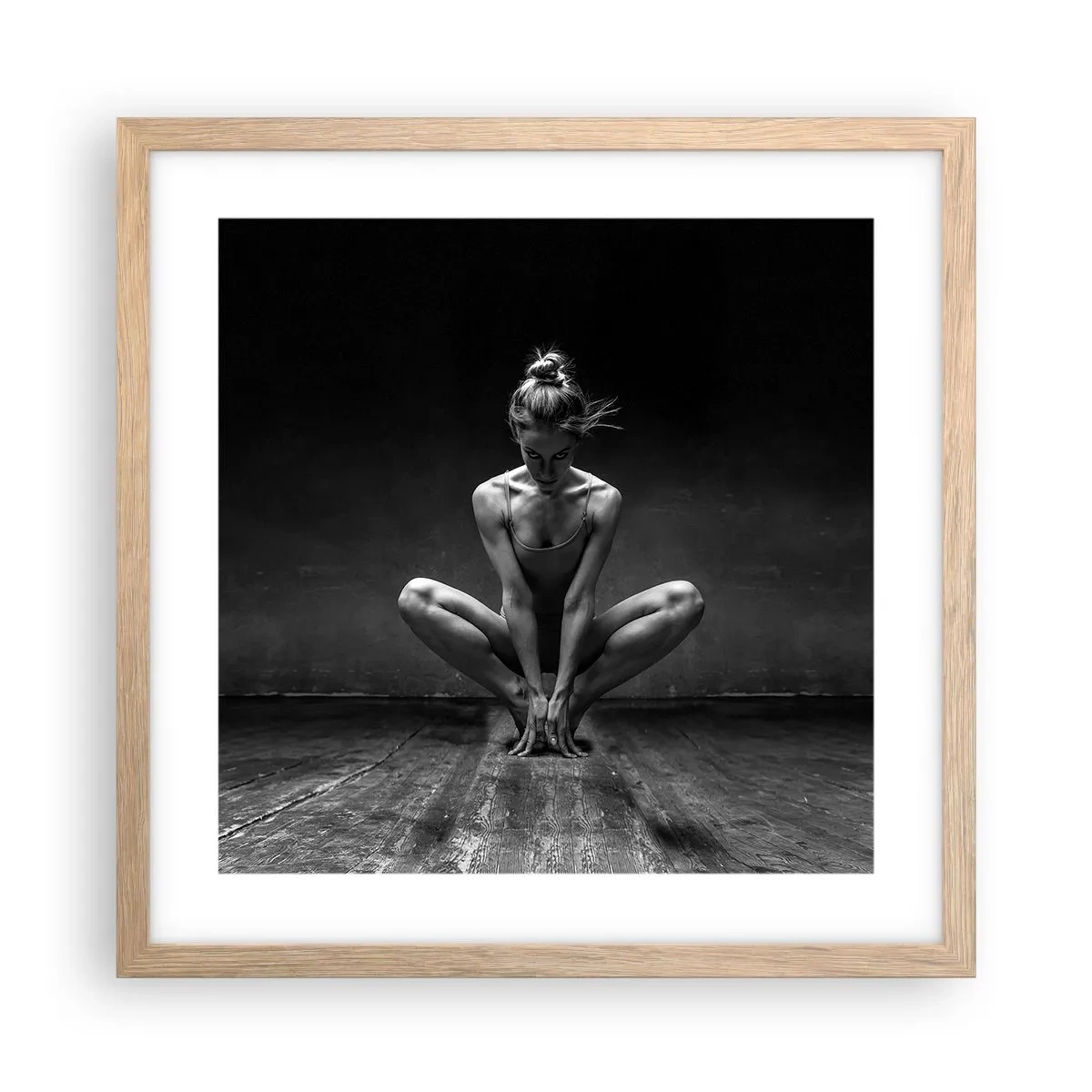 Poster in light oak frame - Concentration of Dancing Energy - 40x40 cm