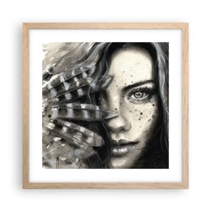 Poster in light oak frame - Wild Beauty - 40x40 cm