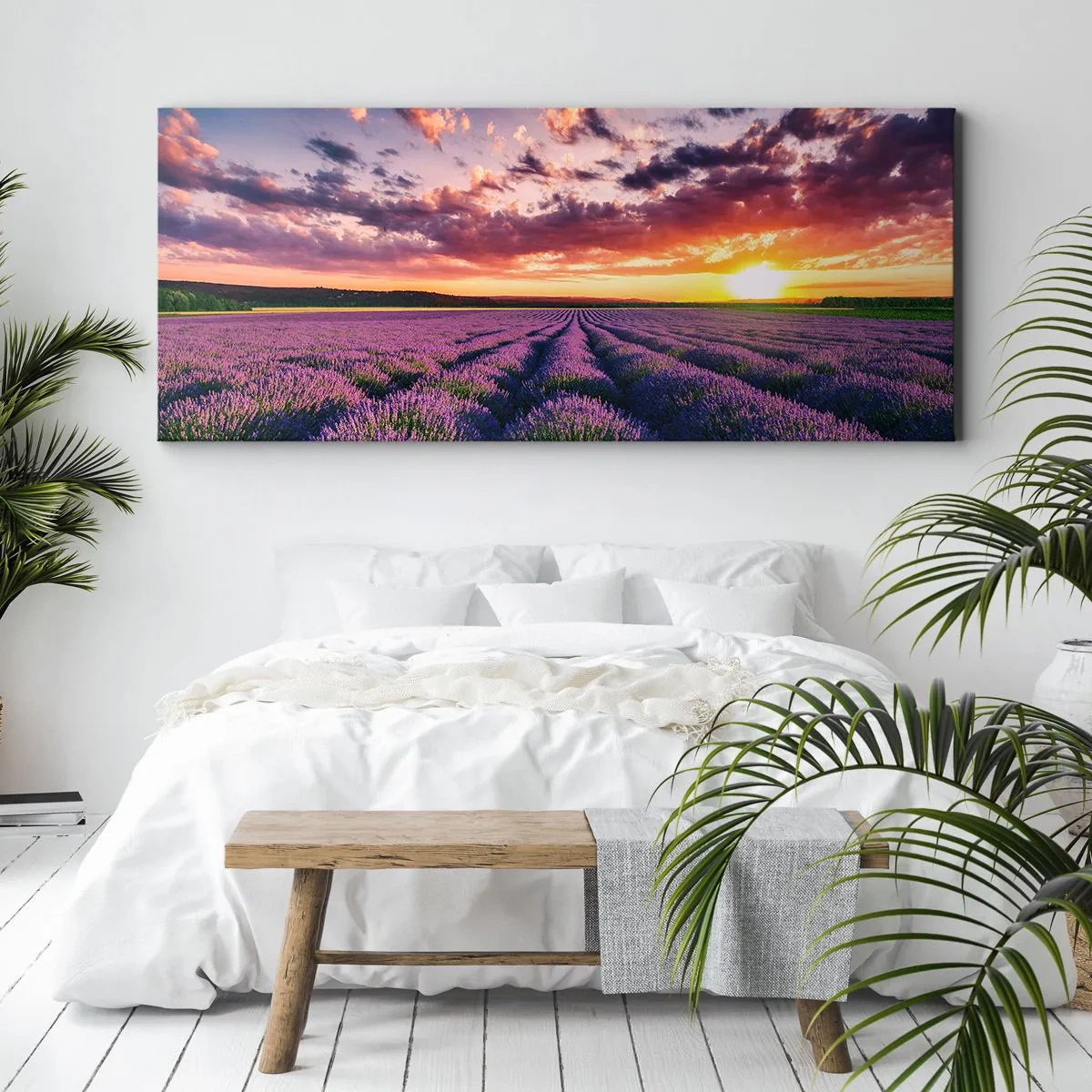 Canvas picture - Lavender World - 160x50 cm