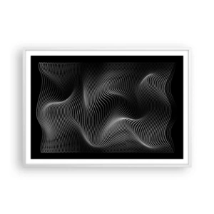 Poster in white frmae - Dance of the Light in Space - 100x70 cm