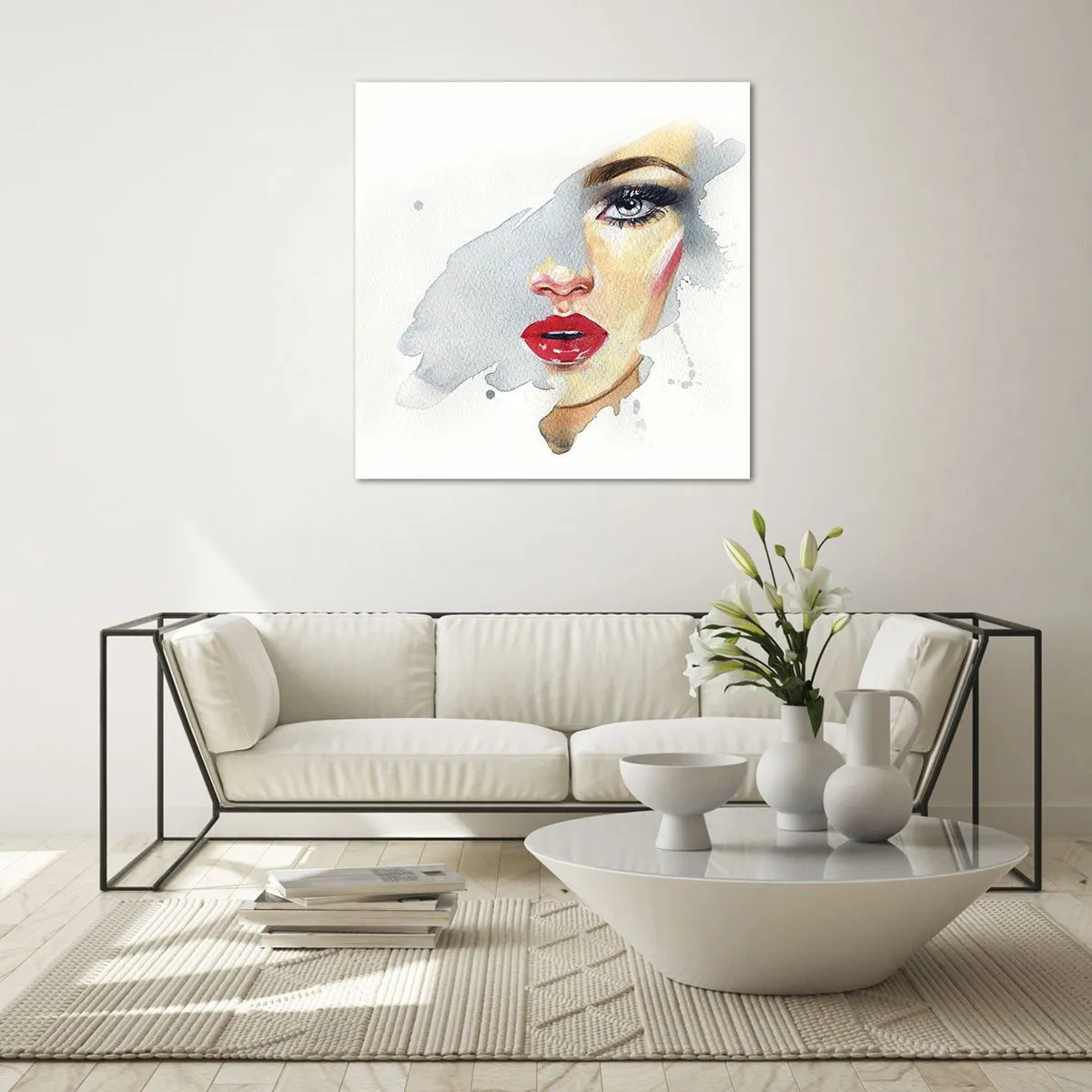 Glass picture - Reflection in a Waterdrop - 60x60 cm