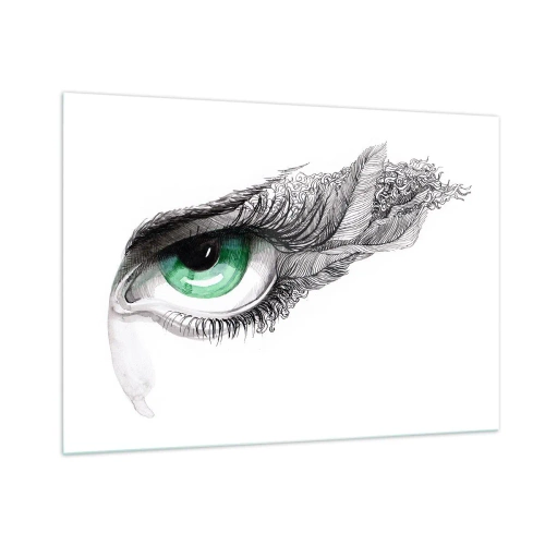 Glass picture - Beautiful and Ready to Attack - 100x70 cm