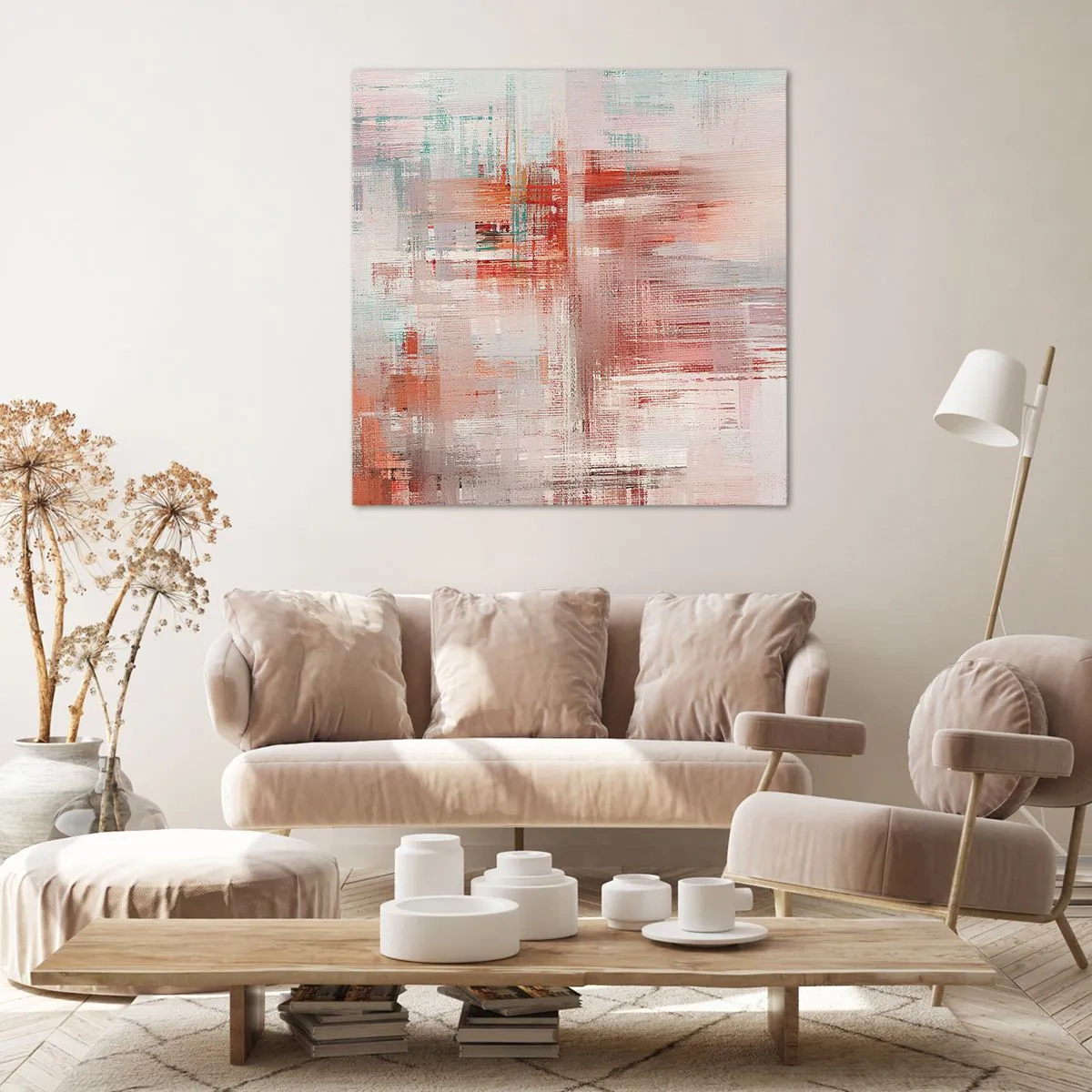 Canvas picture - Foggy but Pink - 50x50 cm