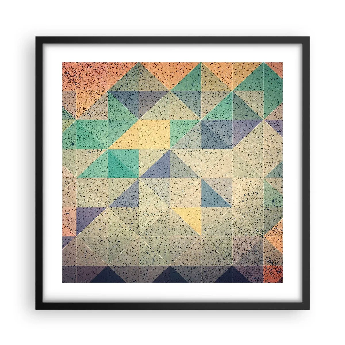 Poster in black frame - The Republic of Triangles - 50x50 cm