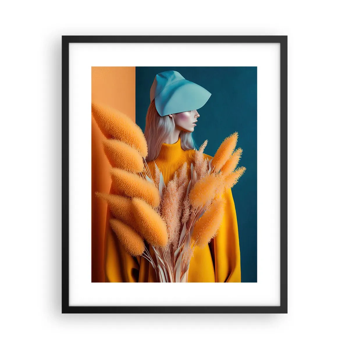 Poster in black frame - Fluffy Portrait - 40x50 cm