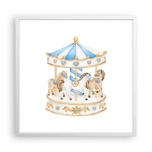 Poster in white frmae - Sweet Childhood - 60x60 cm