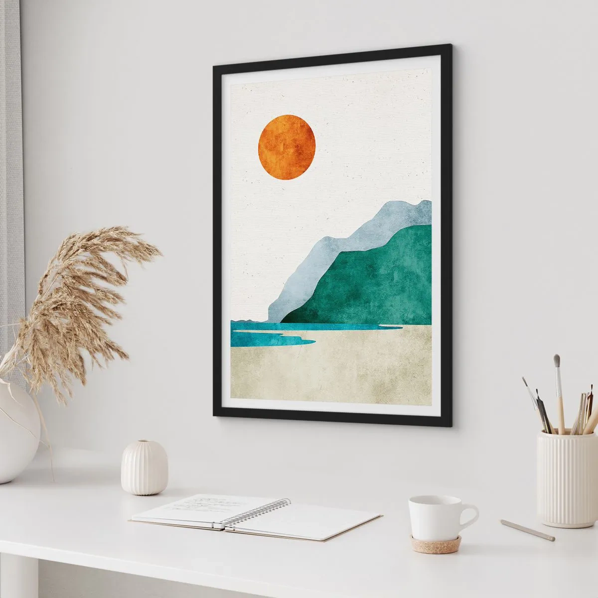 Poster in black frame - Proper Landscape - 61x91 cm