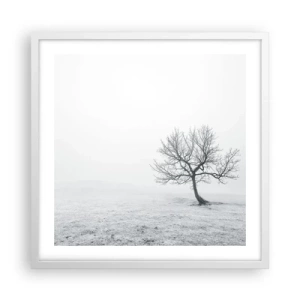 Poster in white frmae - Against Nothingness - 50x50 cm