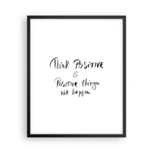 Poster in black frame - How to Live? - 40x50 cm