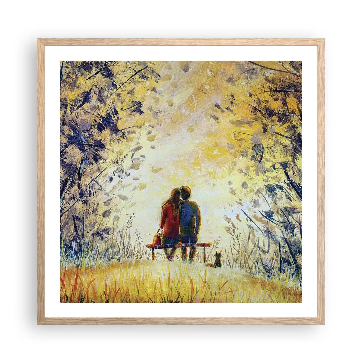 Poster in light oak frame - Magical Moment - 60x60 cm
