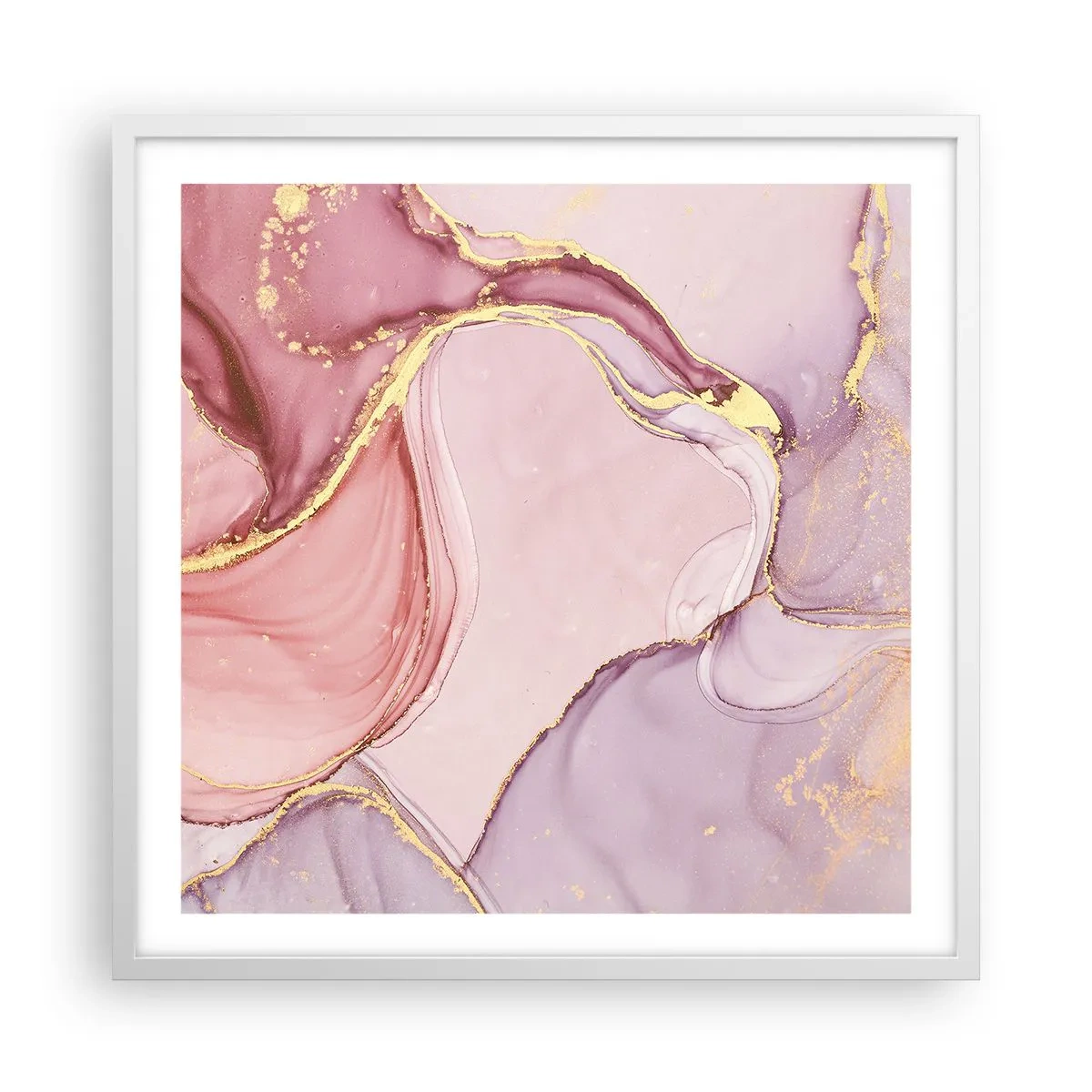 Poster in white frmae - Caress of Colours - 60x60 cm