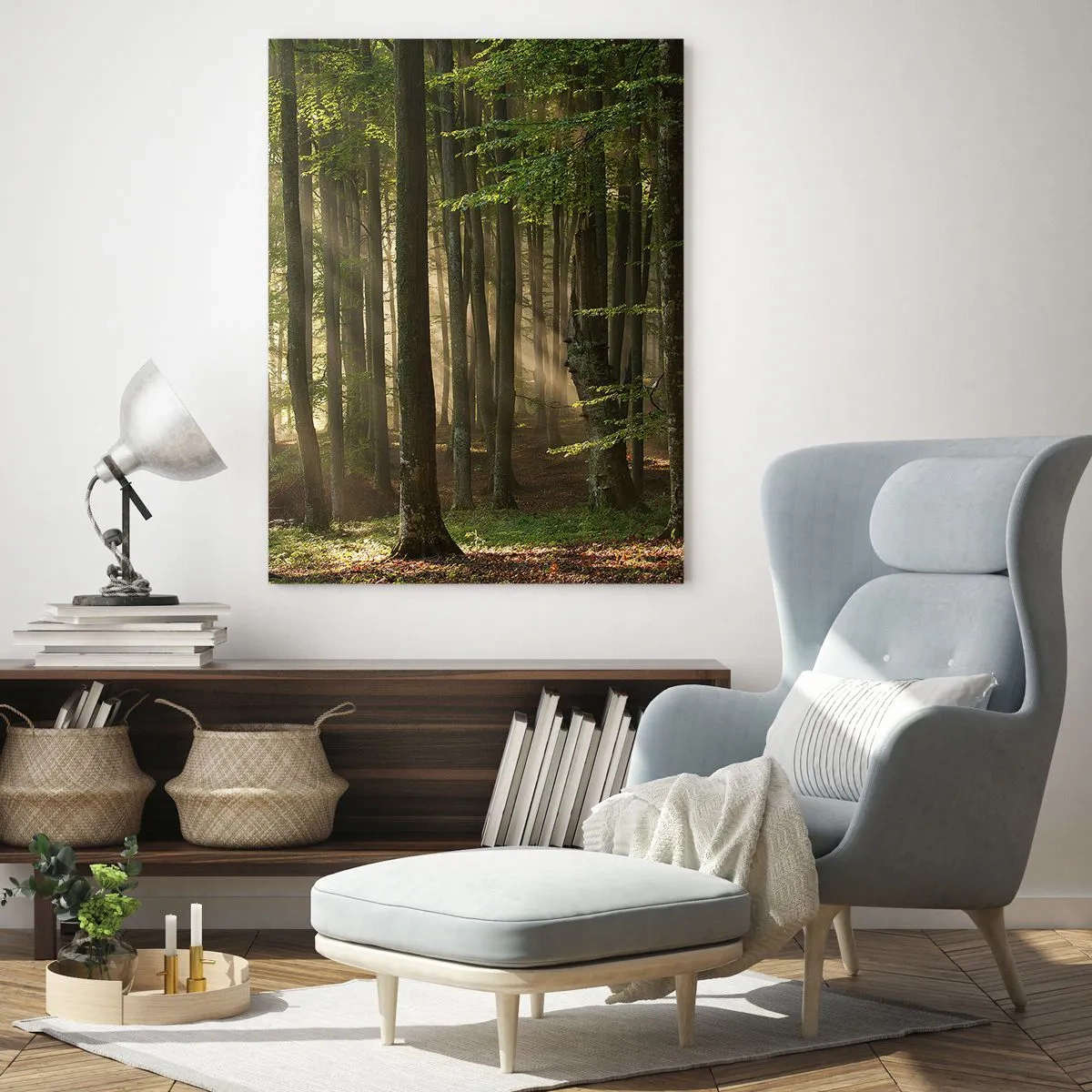 Glass picture - Beaming in Spring Morning - 80x120 cm