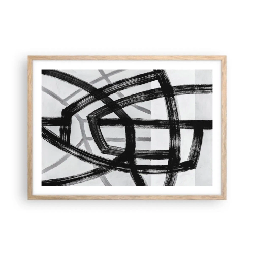 Poster in light oak frame - Building Depth - 70x50 cm