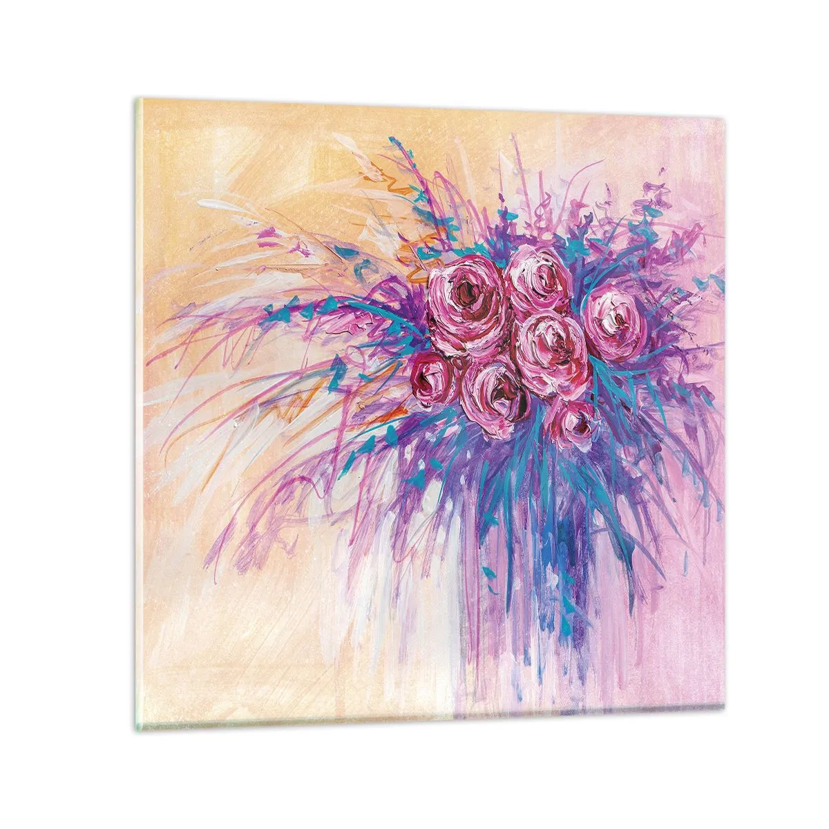 Glass picture - Rose Fountain - 70x70 cm