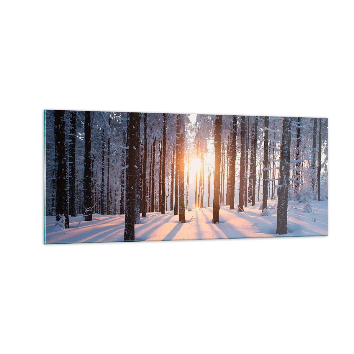 Glass picture - Clearly Black on White - 100x40 cm