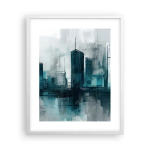 Poster in white frmae - City in the Colour of Rain - 40x50 cm