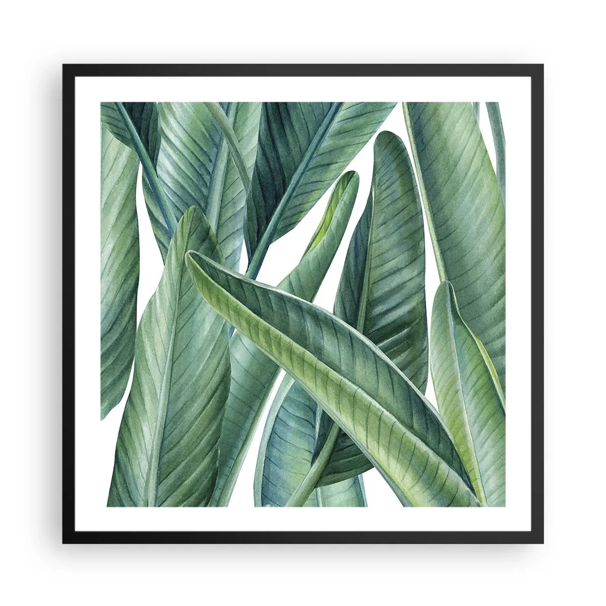 Poster in black frame - Only Green Itself - 60x60 cm