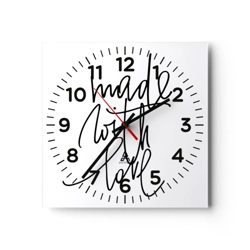 Wall clock - Clock on glass - Best Brand - 40x40 cm