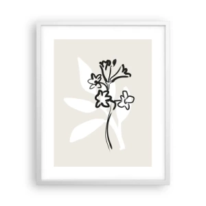 Poster in white frmae - Sketch for Herbarium - 40x50 cm