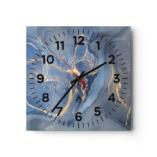 Wall clock - Clock on glass - Gold Dust - 40x40 cm