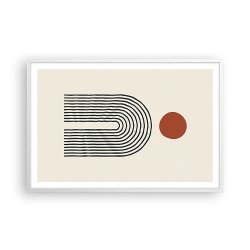 Poster in white frmae - Magnetism of Shapes and Colours - 91x61 cm