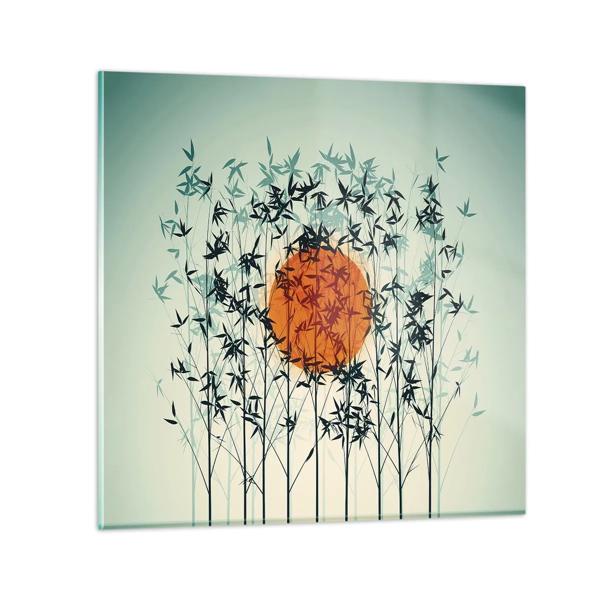 Glass picture - Japanese Sun - 60x60 cm